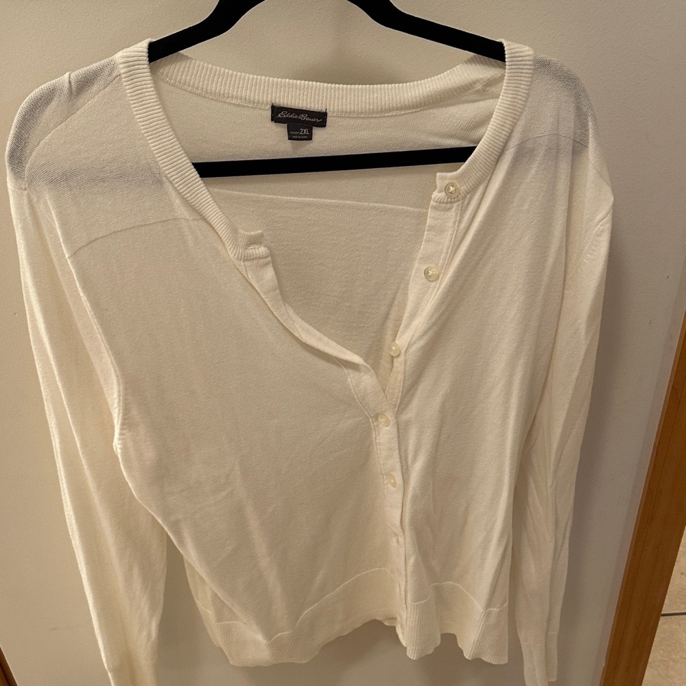 Eddie Bauer Cream Button Down Shirt
